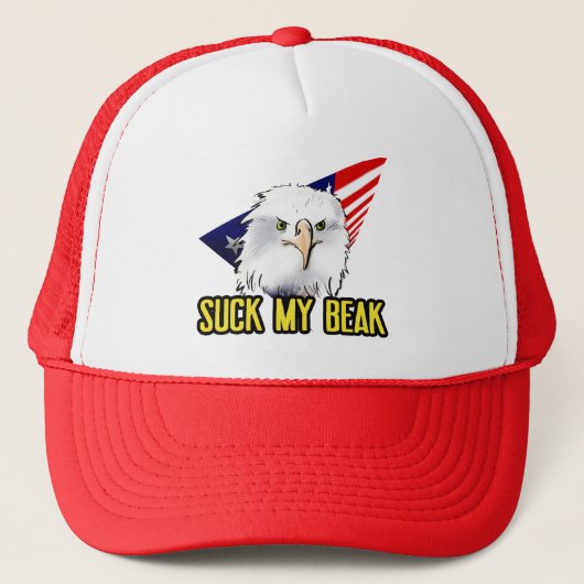 Zuig aan mijn snavel trucker pet (Voorkant)