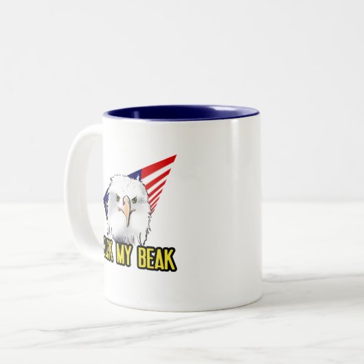 Zuig aan mijn snavel tweekleurige koffiemok (Voorkant links)