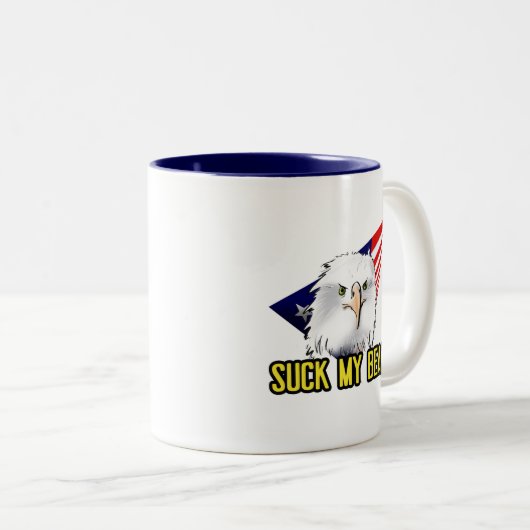 Zuig aan mijn snavel tweekleurige koffiemok (Voorkant rechts)