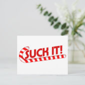 Zuig de Christmas Candy Cane Feestdagenkaart (Staand voorkant)