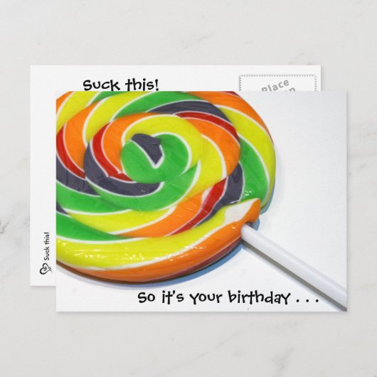 Zuig dit briefkaart! briefkaart (Voorkant / Achterkant)