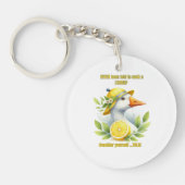 Zuig een citroen, grappige sassy goose sleutelhang sleutelhanger (Voorkant)