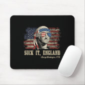 Zuig engeland grappig 4 juli george washington muismat (Met muis)