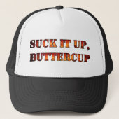 zuig hem op buttercup trucker pet (Voorkant)