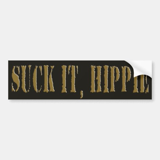Zuig het, Hippie Bumpersticker (Voorkant)