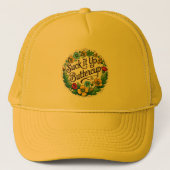Zuig het op boterbloem bloemen retro boterbloemen trucker pet (Voorkant)