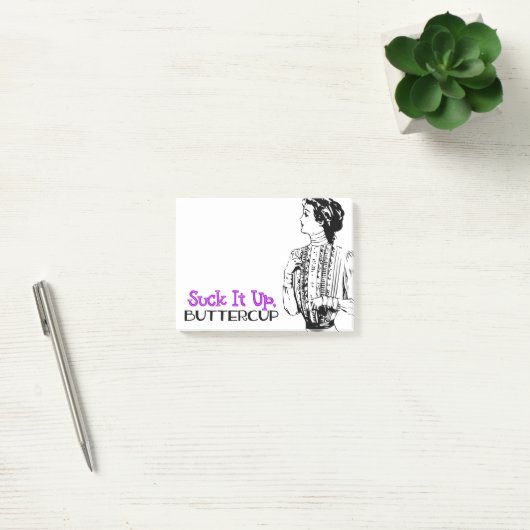 Zuig het op, boterbloem | Snarky Victoriaans offer Post-it® Notes (Kantoor)