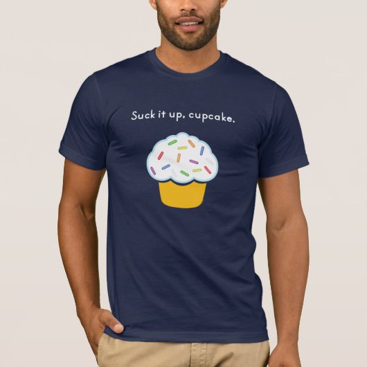 zuig het op cupcake t-shirt (Voorkant)