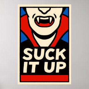 Zuig het op   retro vampier poster