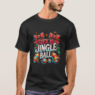 Zuig mijn jingle bal grappige lelijke kersttrui t-shirt