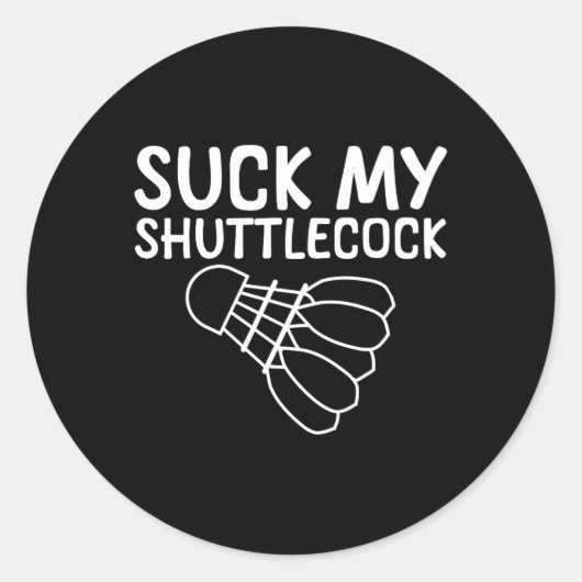 Zuig mijn shuttle ronde sticker (Voorkant)