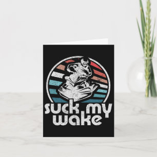 Zuig Mijn Wake Jetski Retro 70s Grappige Jetski Va Kaart