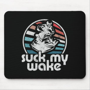 Zuig Mijn Wake Jetski Retro 70s Grappige Jetski Va Muismat