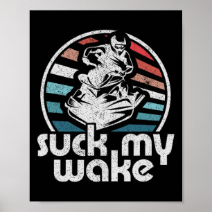 Zuig Mijn Wake Jetski Retro 70s Grappige Jetski Va Poster