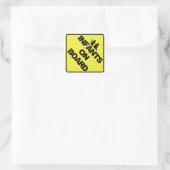 Zuigelingen aan boord vierkante sticker (Tas)