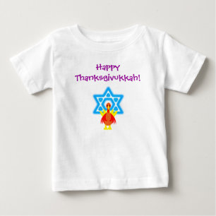 Zuigelingen Thanksgivukkah Funny Turkeys Tshirt