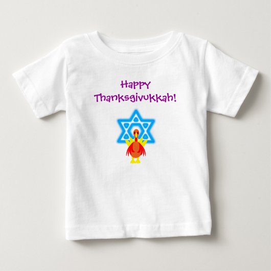 Zuigelingen Thanksgivukkah Funny Turkeys Tshirt (Voorkant)