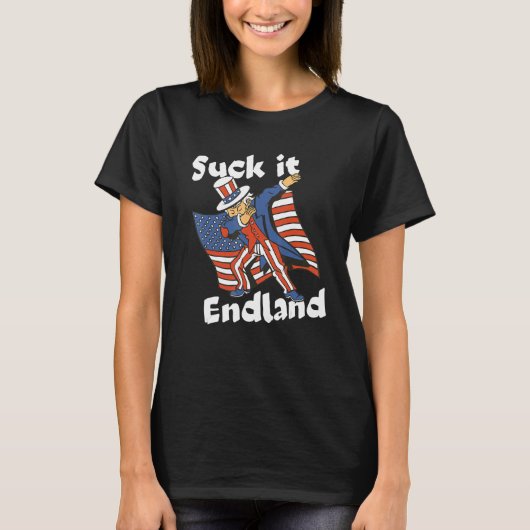 zuigen het engeland dabbing oom sam 4th van juli a t-shirt (Voorkant)