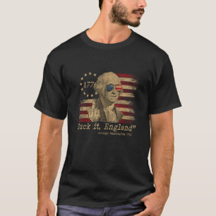 Zuigen Het Engeland VS Vlag George Washington 1776 T-shirt