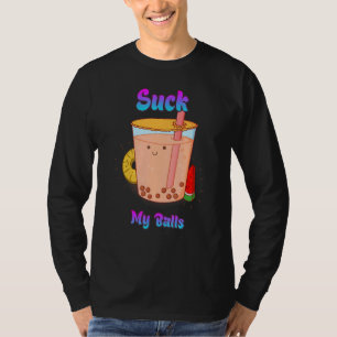 Zuigen Mijn Ballen Bubble Thee Sarcastisch T-shirt