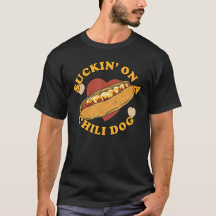 zuigen op een chili dog foodie grappig t-shirt