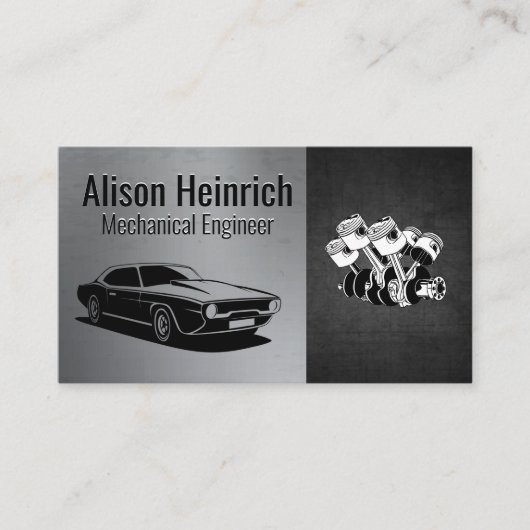 Zuiger Auto Motor | Autoservice Visitekaartje (Voorkant)