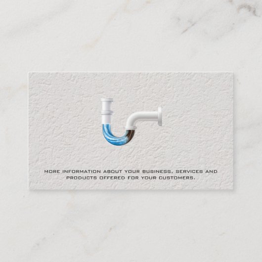 Zuiger en Afvoer | Verstopt leidingwerk Visitekaartje (Achterkant)