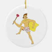 zuiger en ondergoed keramisch ornament (Achterkant)