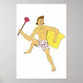 zuiger en ondergoed poster (Voorkant)