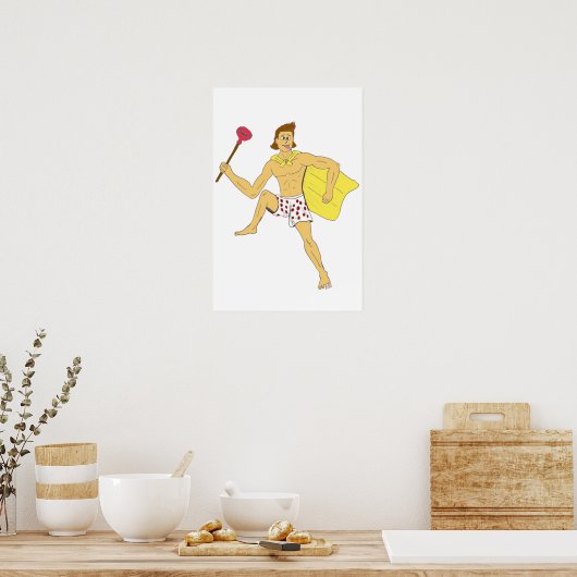 zuiger en ondergoed poster (Keuken)