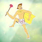 zuiger en ondergoed raamsticker (Vel 3)