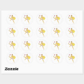 zuiger en ondergoed ronde sticker (Vel)