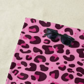 Zuigerblad, roze met naam strandlaken (In situ)