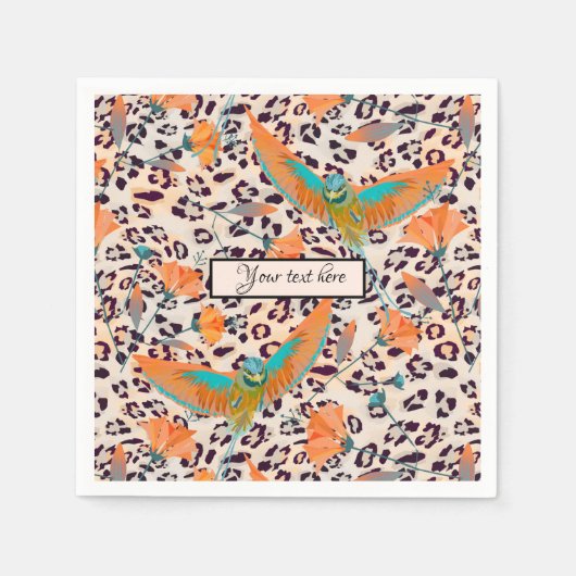 Zuigerblad, vogelpluis, sinaasappel servet (Voorkant)