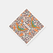 Zuigerblad, vogelpluis, sinaasappel servet (Hoek)