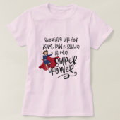 ZUIGERE SUPERKRACHT (Lichte huid) Roze Kort T-shirt (Design voorkant)