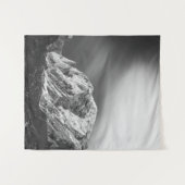 Zuigerige wolken over de bergen in zwart-wit wandkleed (Voorkant (horizontaal))