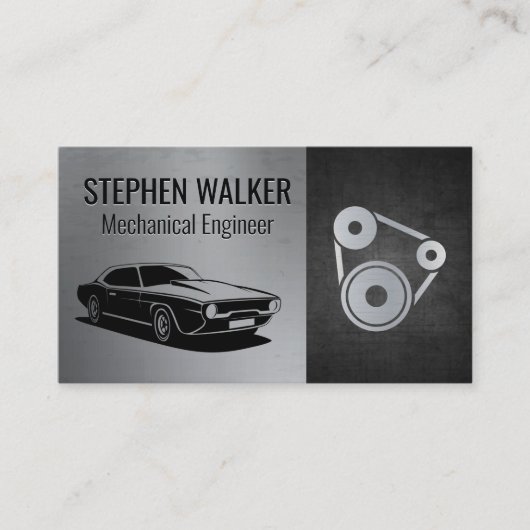 Zuigermotor | Automatisch winkelen | katrolsysteem Visitekaartje (Voorkant)