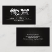 zuigermotor | autoreparatie | moersleutels visitekaartje (Voorkant / Achterkant)