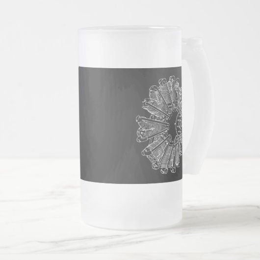 Zuigermotor Matglas Bierpul (Voorkant rechts)