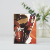 Zuigerpomp met cowboy Fast Draw Pistol in het Brie Briefkaart (Staand voorkant)