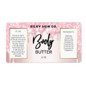 Zuigerroze wastikels voor de bil etiket (Voorkant)