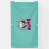 Zuigers op de spit vinyl banner met metaalgaas (Verticaal)