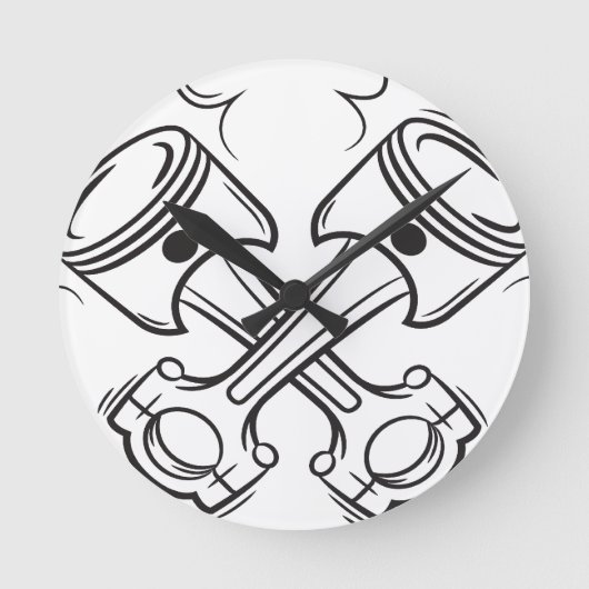 zuigers ronde klok (Voorkant)