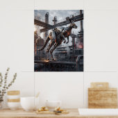 Zuigersprong Kangoeroe Poster (Keuken)