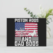 Zuigerstangen En Dad Bods monteur Usa 4 juli Kaart (Staand voorkant)