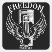  zuigervleugels vierkante sticker (Voorkant)