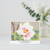 Zuigetsu Ikeda Pink Camellia japanese bloemkunst Briefkaart (Staand voorkant)