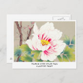 Zuigetsu Ikeda Pink Camellia japanese bloemkunst Briefkaart (Voorkant / Achterkant)