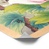 Zuigetsu Ikeda Pink Camellia japanese bloemkunst Poster (Hoek)